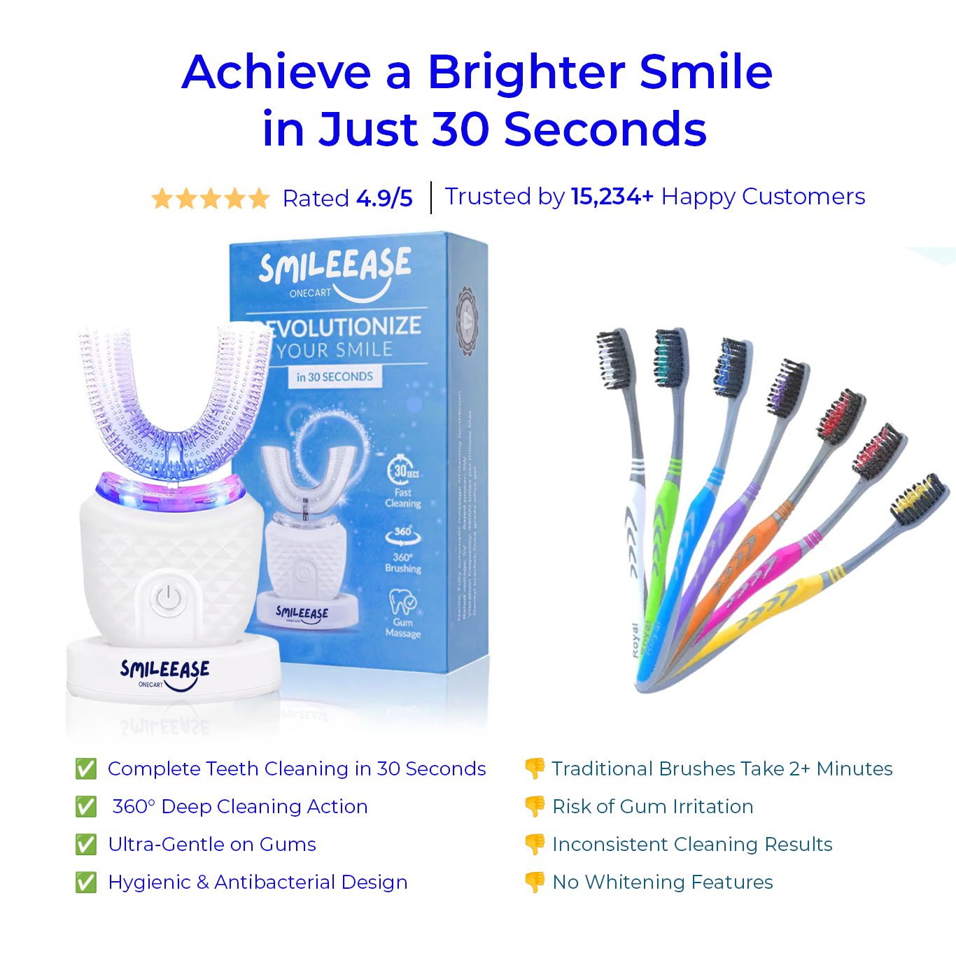 SmileEase - 360° U Shaped Smart Electric Toothbrush